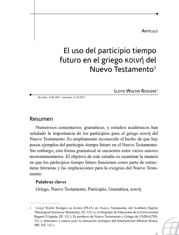 Portada del artículo