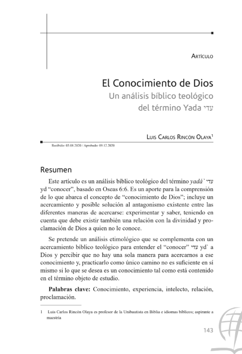 Portada del artículo